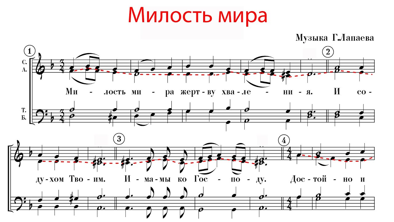 МИЛОСТЬ МИРА, Г. Лапаев - Альтовая партия