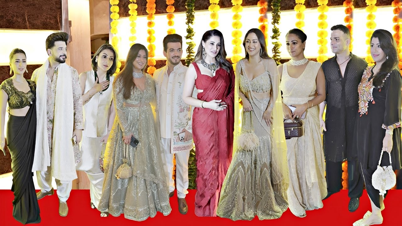 Ekta Kapoor Diwali Party 2025 | Nargis, Tamanna, Arjun, Karan-Tejaswi, Anita, Urvashi, Shabbir, Huma