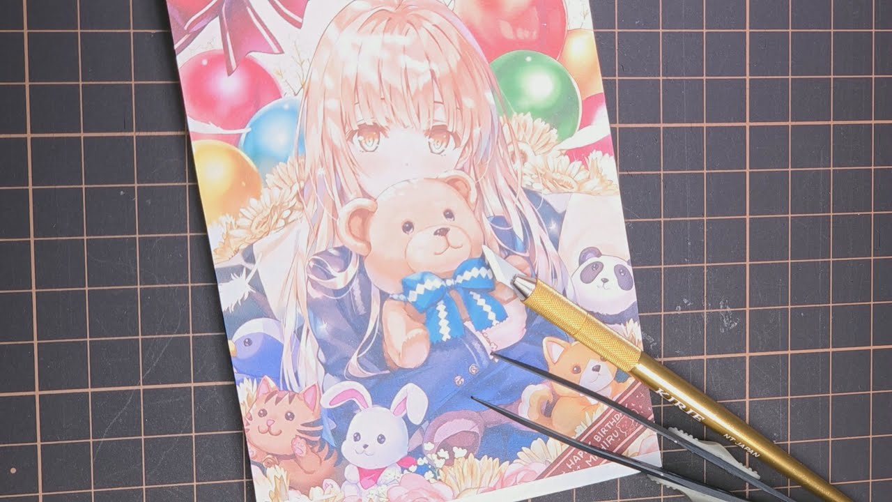 【ASMR】＜切り絵作業配信＞お隣の天使様の椎名真昼の切り絵制作。サクサク音を堪能してね。＃イラストメイキング＃かわいい