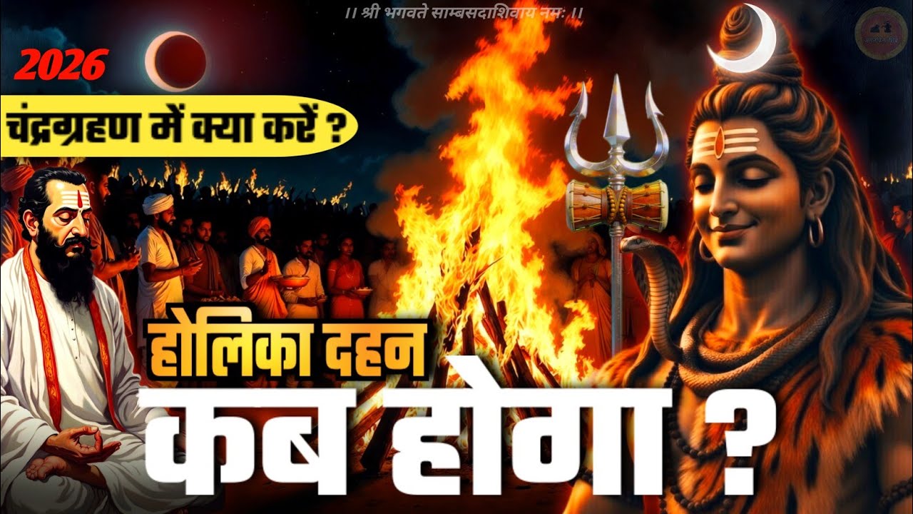 holika dahan kab hoga 2026 🔥 | होली और चंद्रग्रहण का संयोग #jagatpitashiv #holi 