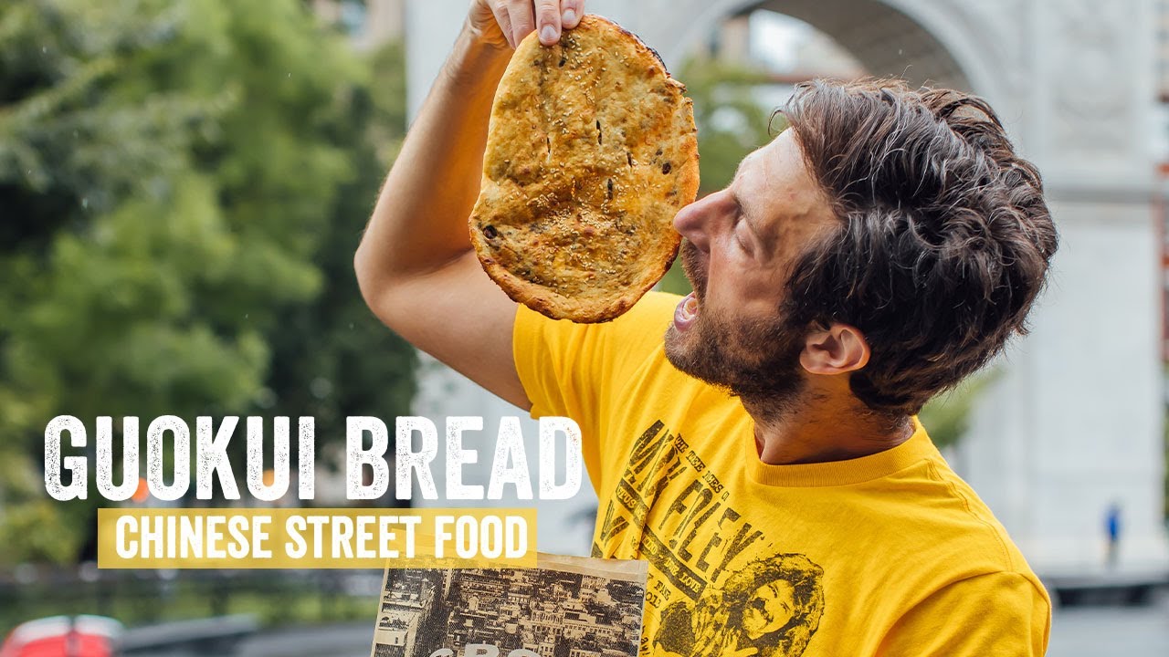 You've Never Had Chinese Food Like This! Eating Guokui Chinese Bread- Crop Circle NYC | Brunch Boys