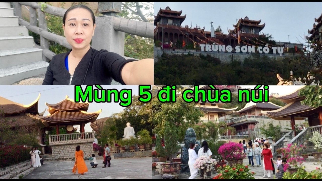 Mùng 5 tết đi chùa núi thuyền viện trúc lâm trùng sơn cổ tự trên cao ngắm toàn cảnh đẹp tuyệt vời