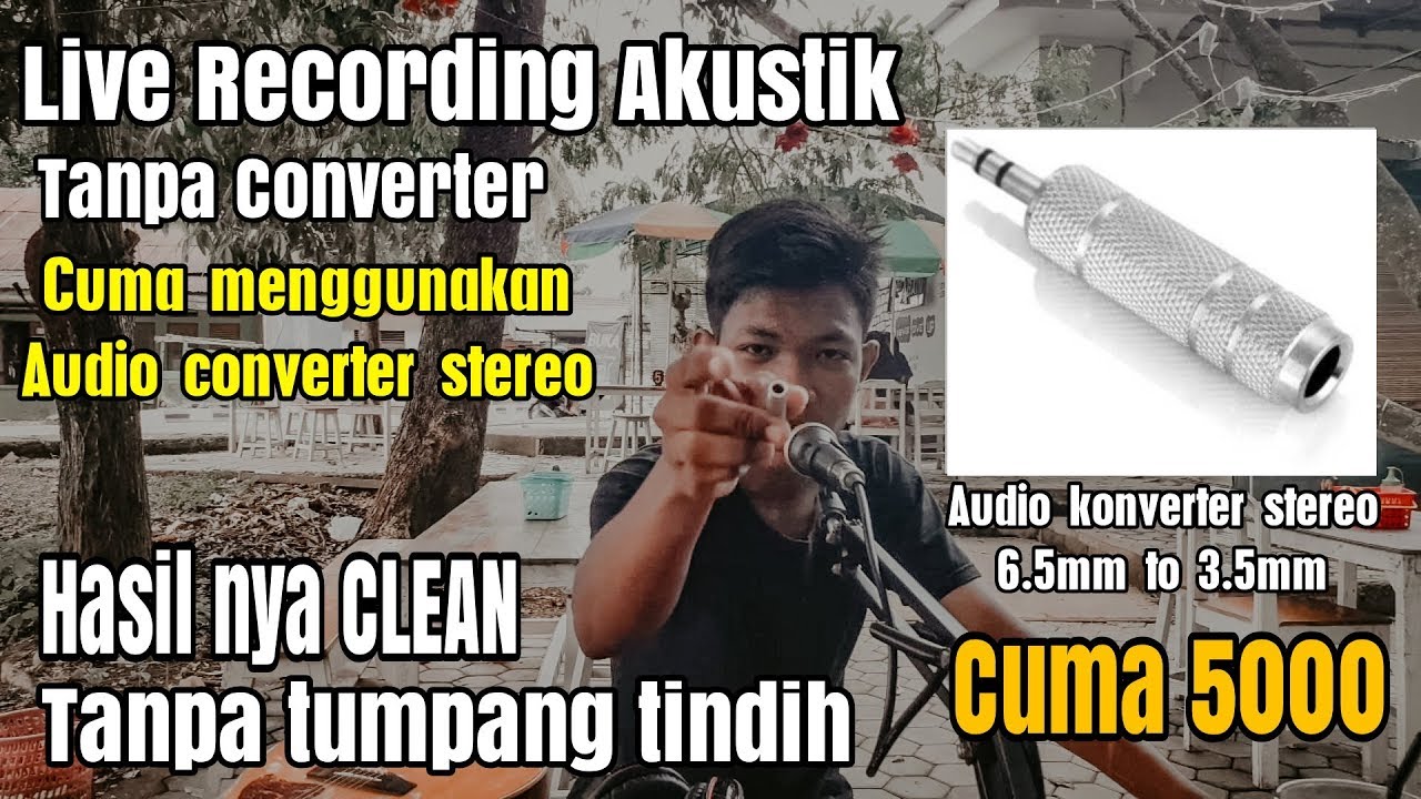 Cara Live recording Akustik outdoor menggunakan soundcard v8 tanpa converter..