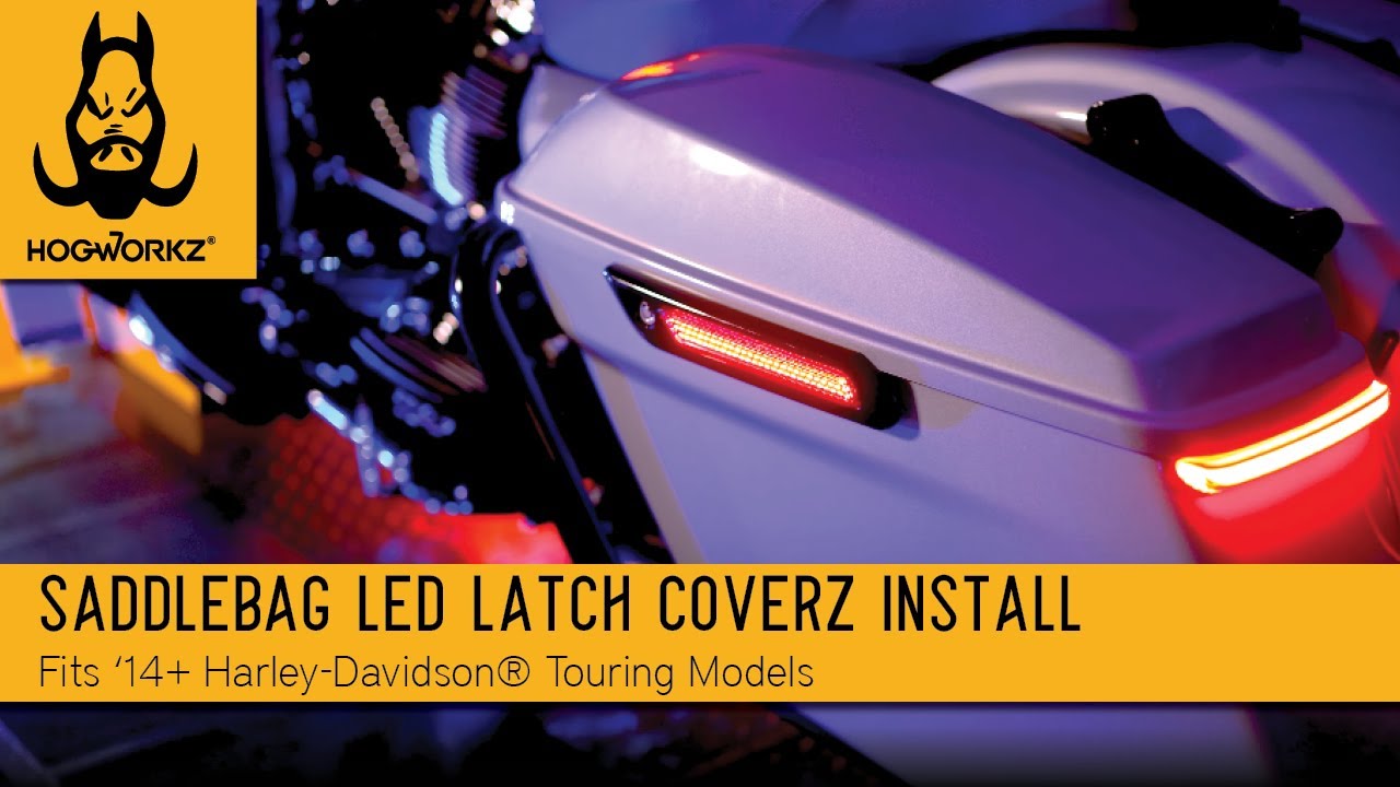 HOGWORKZ® Saddlebag LED Latch Cover Inserts for Harley® Touring