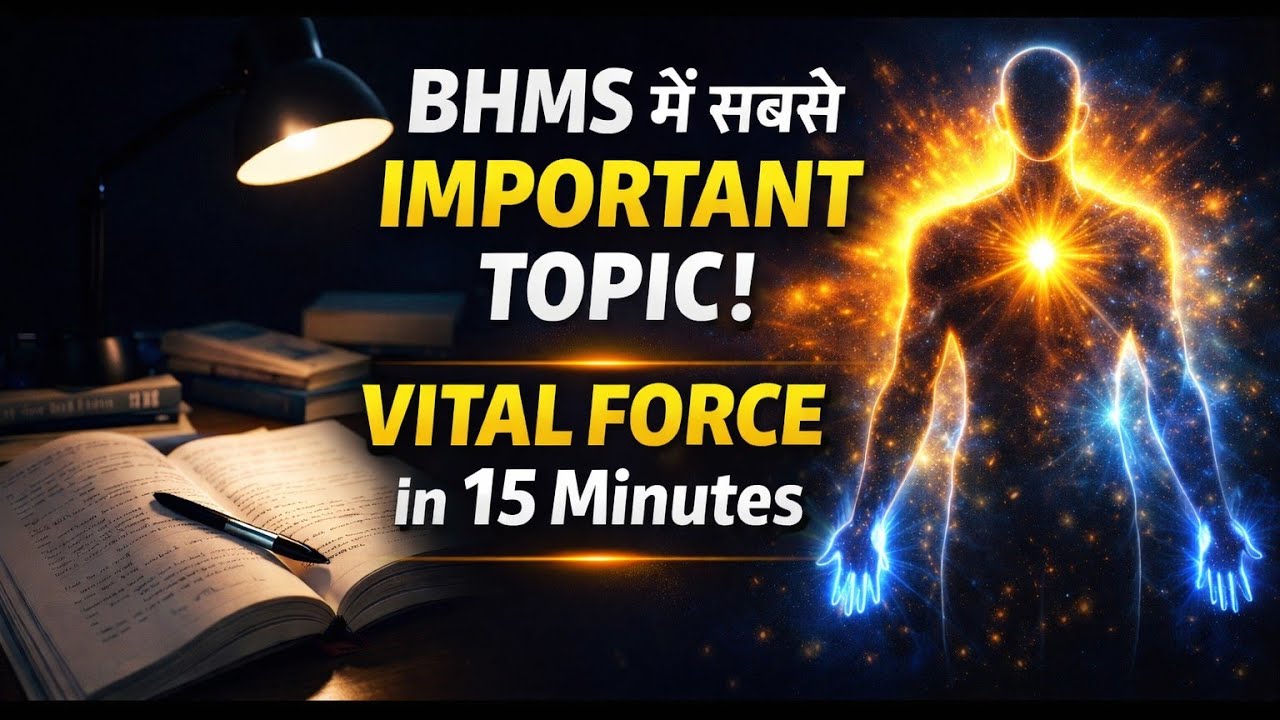 Vital Force in Hindi | Organon Important Concept for BHMS | Explained with Notes | @neohomoeopathy