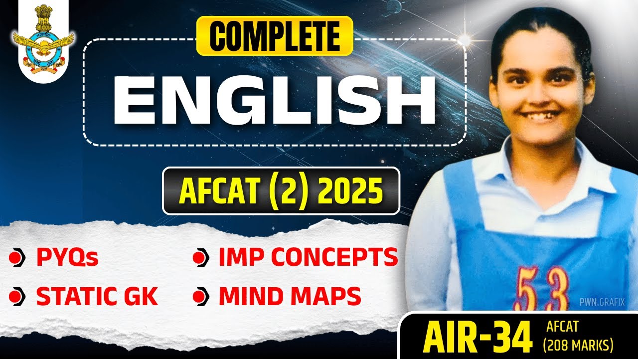 COMPLETE ENGLISH FOR AFCAT 2025(2) | BY AARTI MA’AM | DESIRE TO LEARN