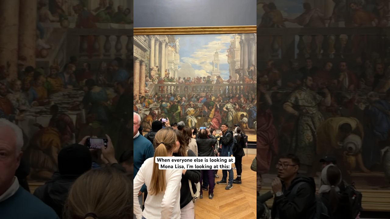 Most underrated painting in the world 😳 #monalisa #lastsupper #louve #france #art