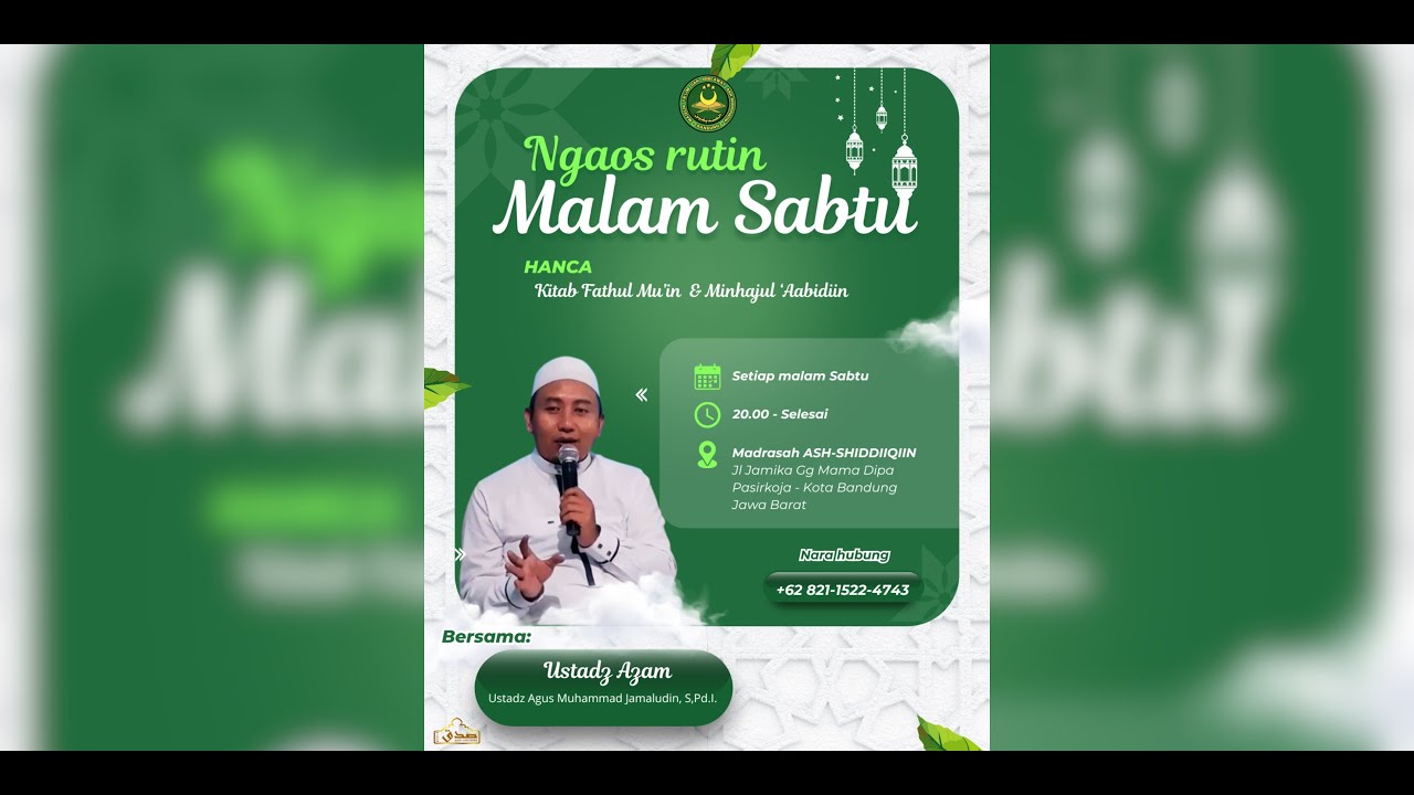 Ngaos Rutin Malam Sabtu Hanca Kitab Fathul Mu'in & Minhajul 'Aabidiin
