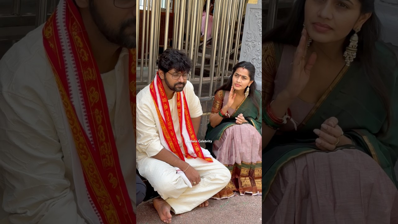 Bigg Boss Shobha Shetty With Lover Yashwanth Reddy at Vijayawada Kanaka Durgamma Temple