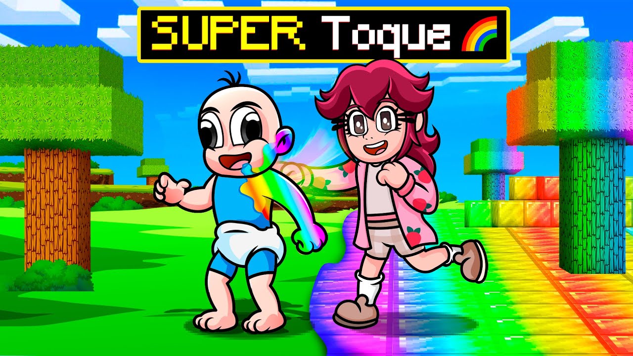 TODO lo que TOCO se CONVIERTE en SUPER EPICO 😱🌟🌈 BEBE NOOB en MINECRAFT