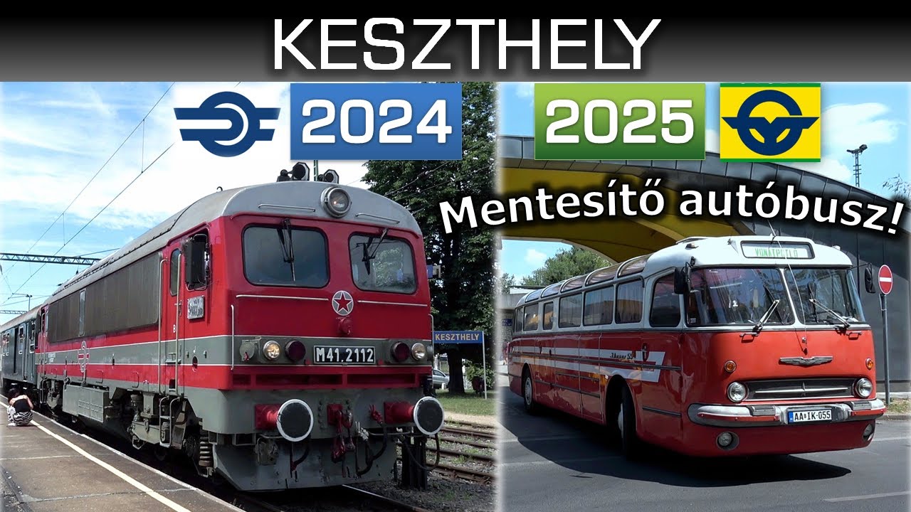 Változások 1 Év alatt! Vonatok Keszthely állomáson 2024  - 2025