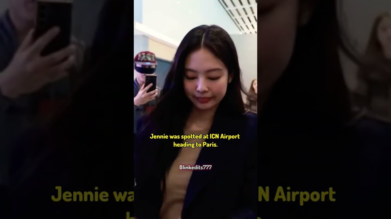 Jennie was spotted at ICN Airport heading to Paris #jennie #blackpink #deadline #kpop #shorts