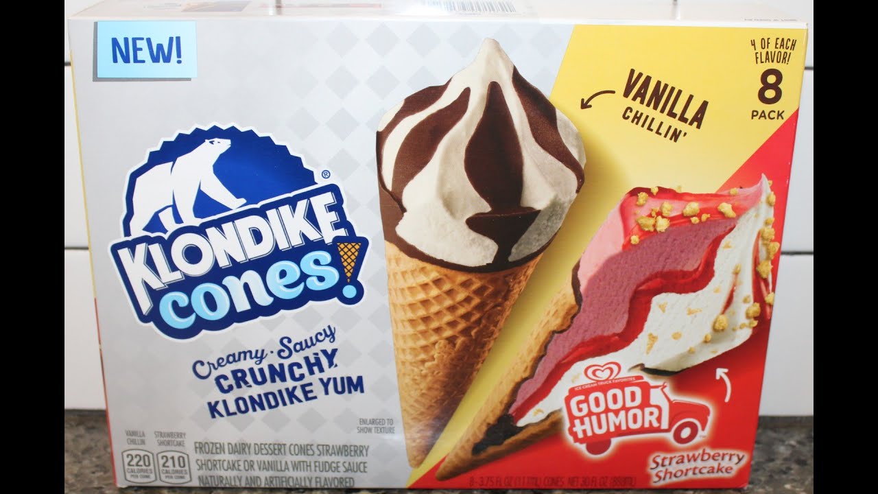 Klondike Frozen Dairy Dessert Cones: Vanilla & Good Humor Strawberry Shortcake Review