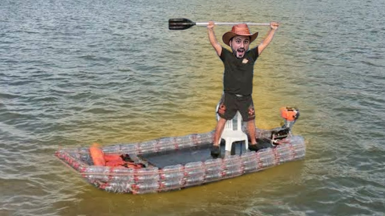 VOU CONSTRUIR UM BARCO USANDO GARRAFAS RECICLADAS.