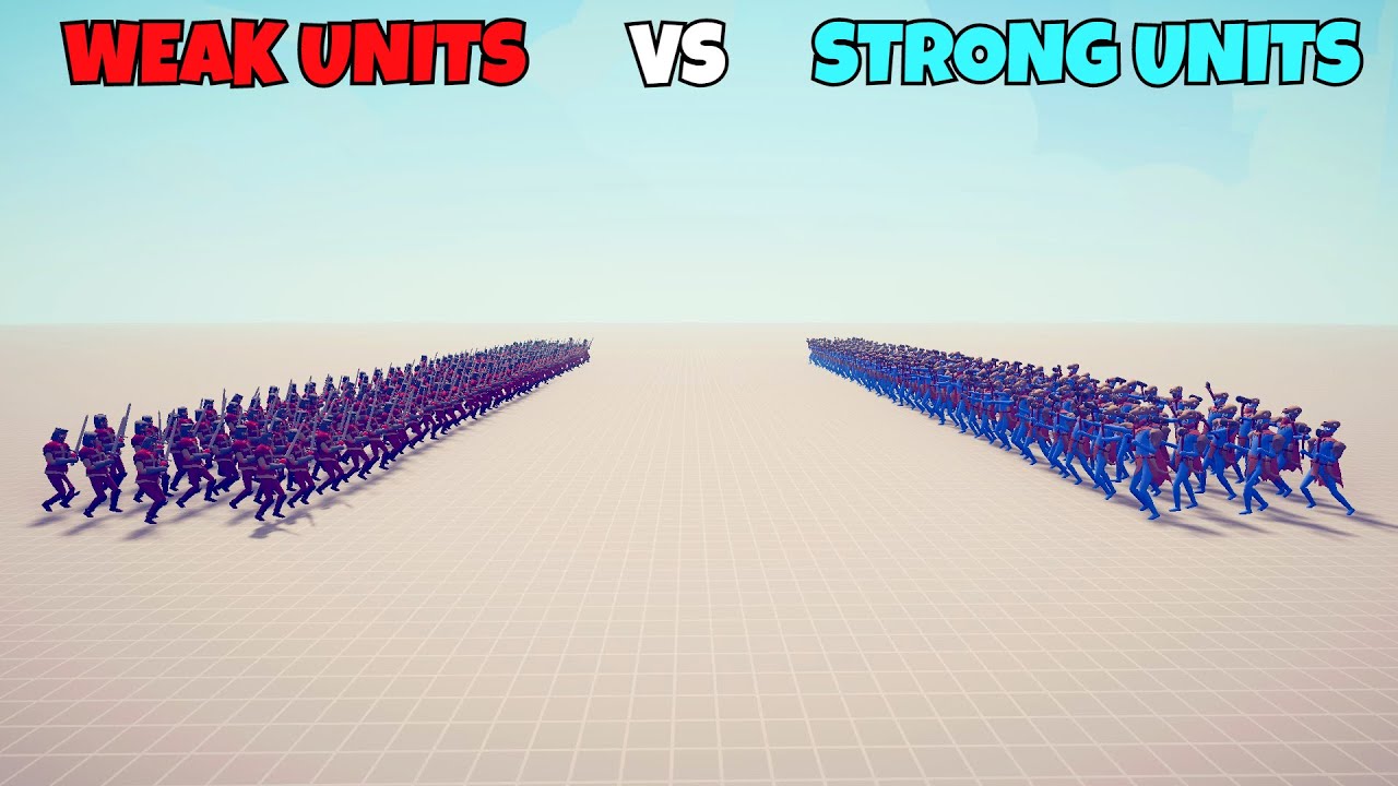 WEAK UNITS VS STRONG UNITS - Totally Accurate Battle Simulator TABS