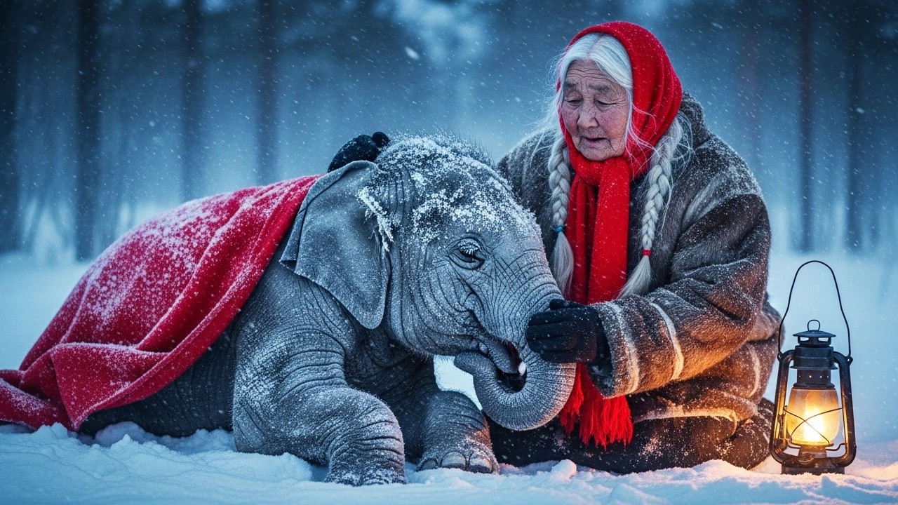 A Baby Elephant Was Freezing to Death in Yakutia — An Old Woman’s Kindness Changed Everything