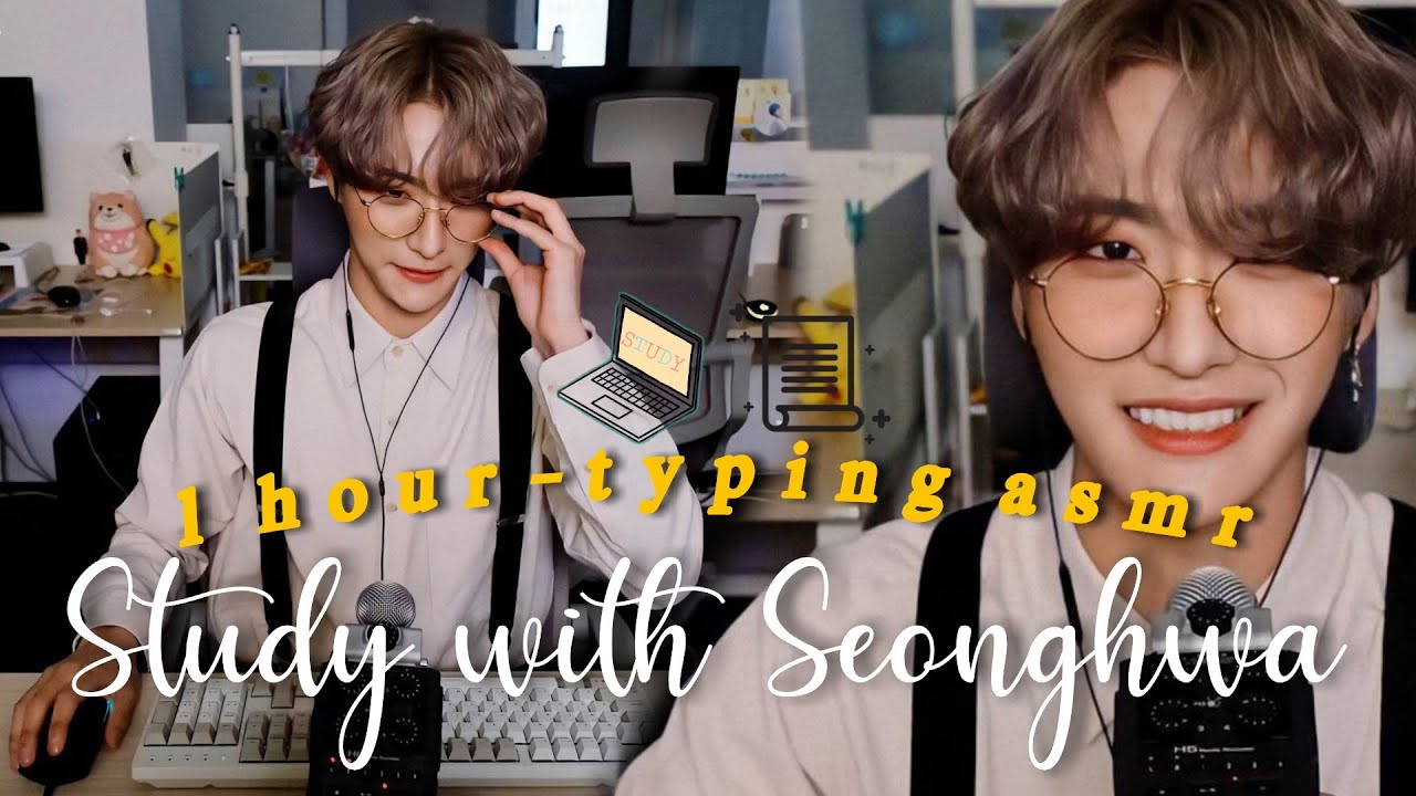 Study with Ateez Seonghwa (1 hour - no music, typing asmr)