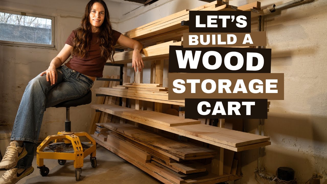 Building a Wood Storage Cart on Wheels for My Small Shop