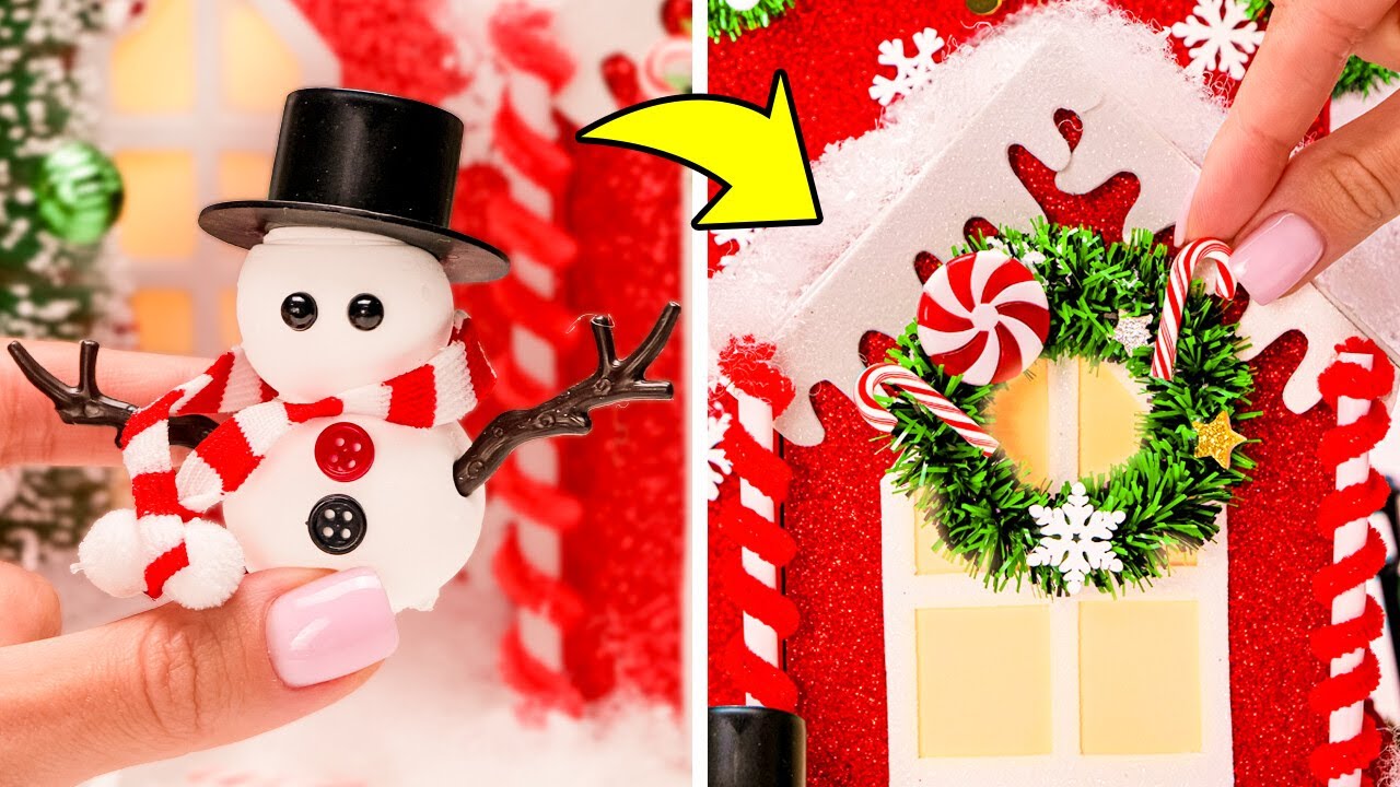 ¡Mansión festiva DIY para invitados navideños! 🎄🏠