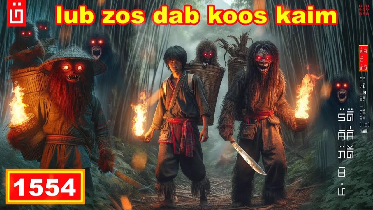 dab hais hmoob - 1554 - lub zos dab koos kaim, หมู่บ้านกงกอย, the Village.