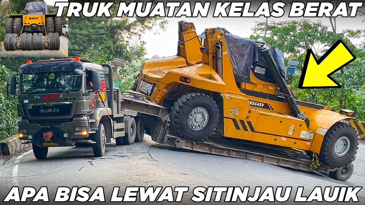 Apakah Sanggup??? Untuk Pertama Kali Truk Sultan MAN Muatan Babon Raksasa Lewat Sitinjau Lauik
