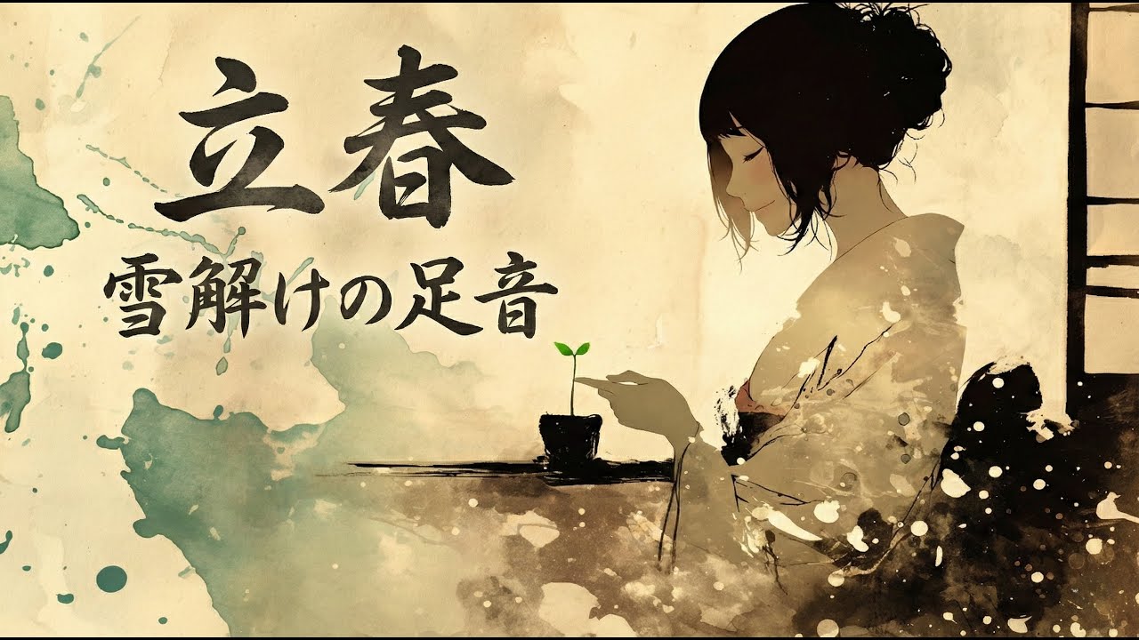 【現代演歌】立春・雪解けの足音 (Risshun - Yukidoke no Ashioto)｜春の匂いを追い風に、咲かせて見せますひとの花 - Maigo