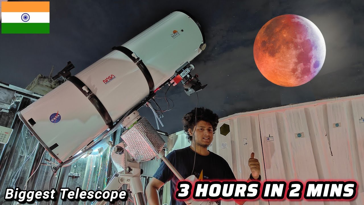 Indian Observatory Shoot Red Blood Lunar Eclipse Non Stop! 2025 Chandra Grahan Timelapse 