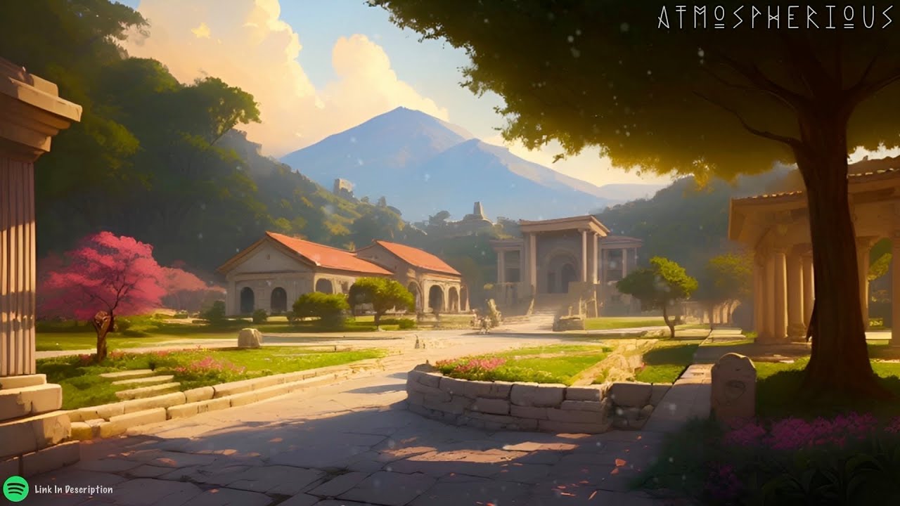Relaxing Ancient Macedonian Music & Garden Ambience | Phorminx | music for sleep, meditation, study