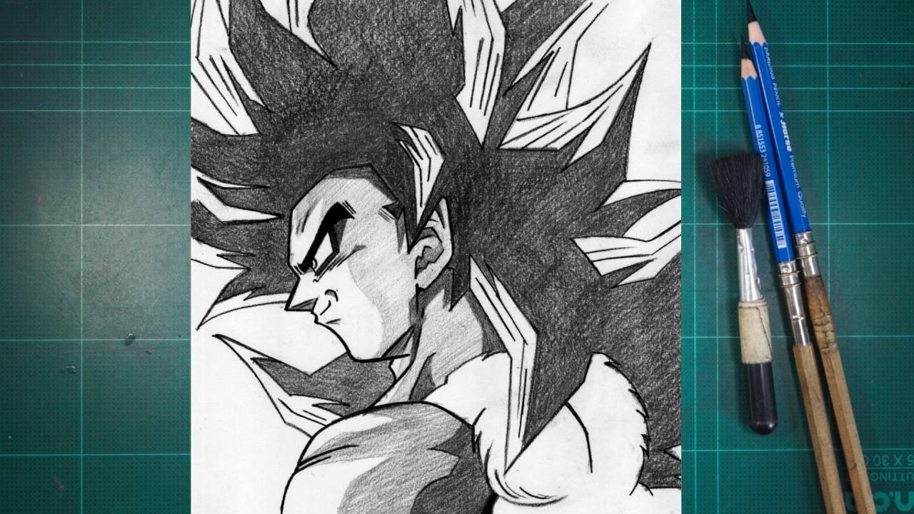 Learn Goku Drawing SSJ4 | Super Saiyan 4 Easy Anime Tutorial