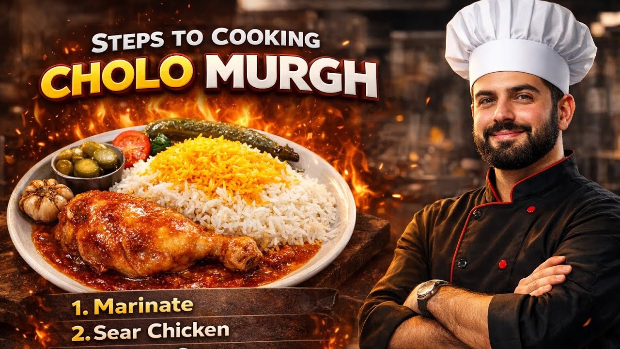 Step-by-Step Cholo Murgh Recipe | How to Make Perfect Persian Chicken & Rice Like a Chef