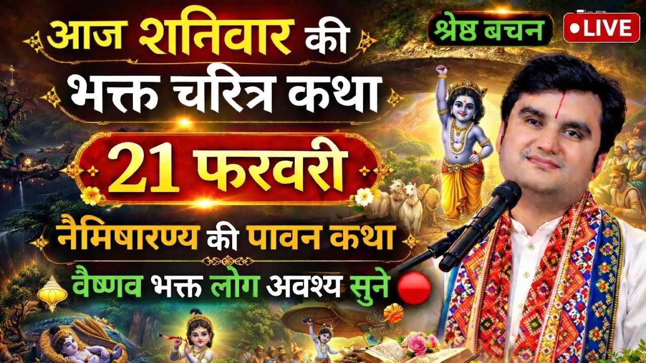 Day 21 | Shrimad Bhagwat Katha Live | इंद्रेश जी महाराज श्रीमद्भागवत कथा | Indresh Ji नैमिषारण्य UP