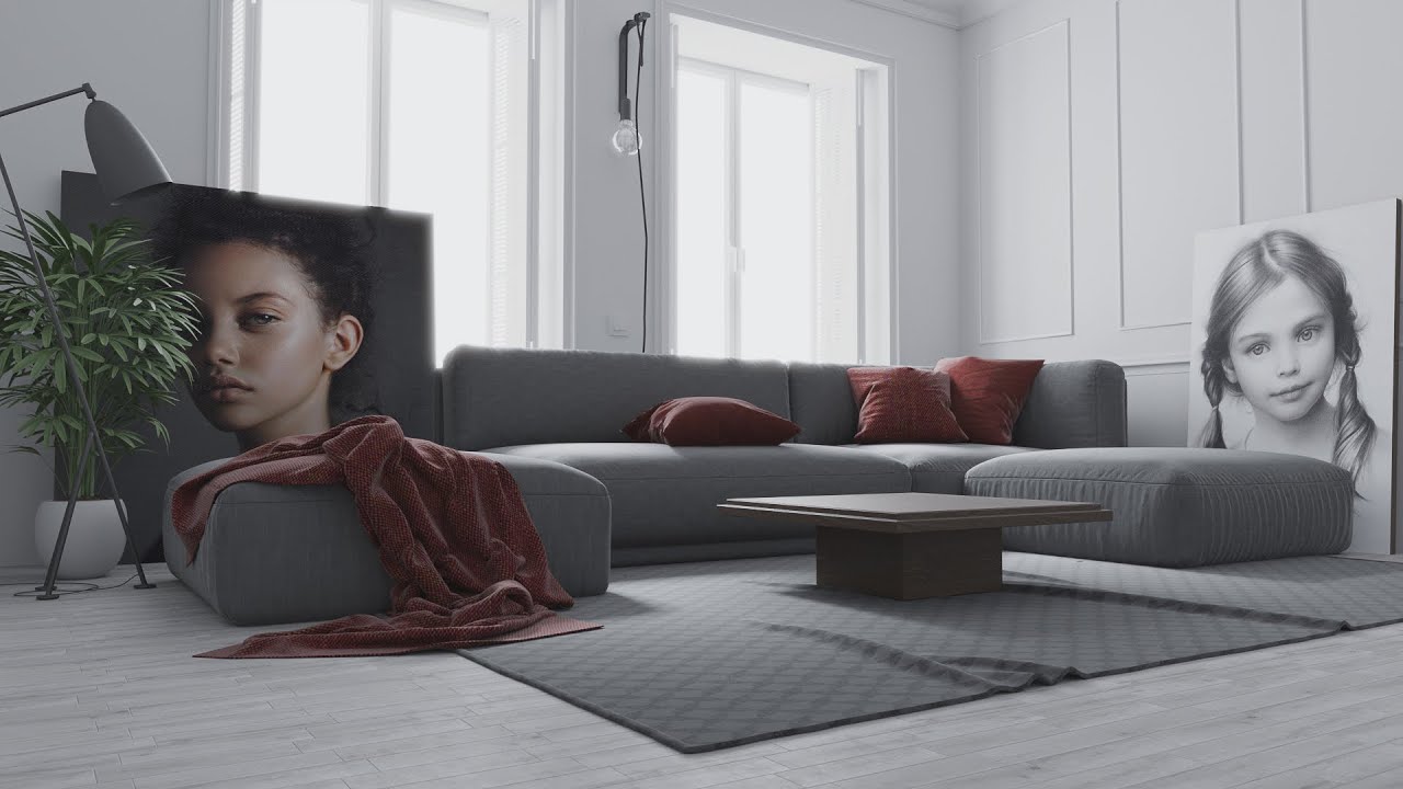 Interior Architecture Basics: Daylight Scene (Cinema 4D S24 & Corona Render)