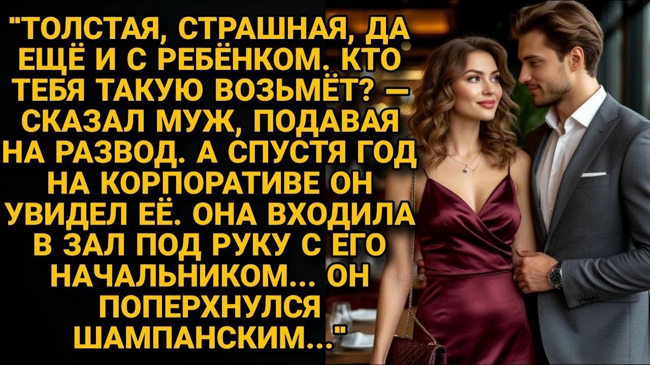 Муж назвал толстой и страшной при разводе   Через год он увидел её с начальником и поперхнулся