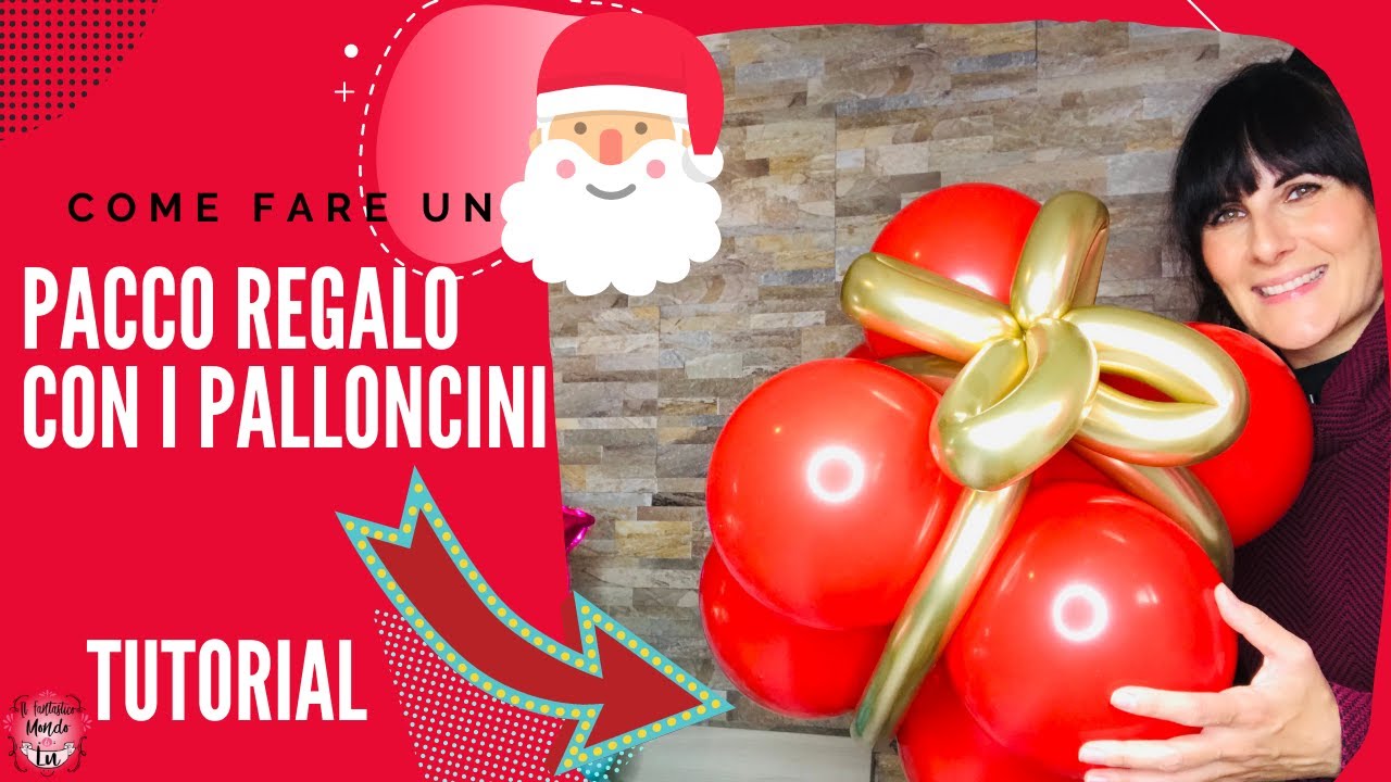 Decorazioni natalizie: “come fare un pacco regalo” con i palloncini