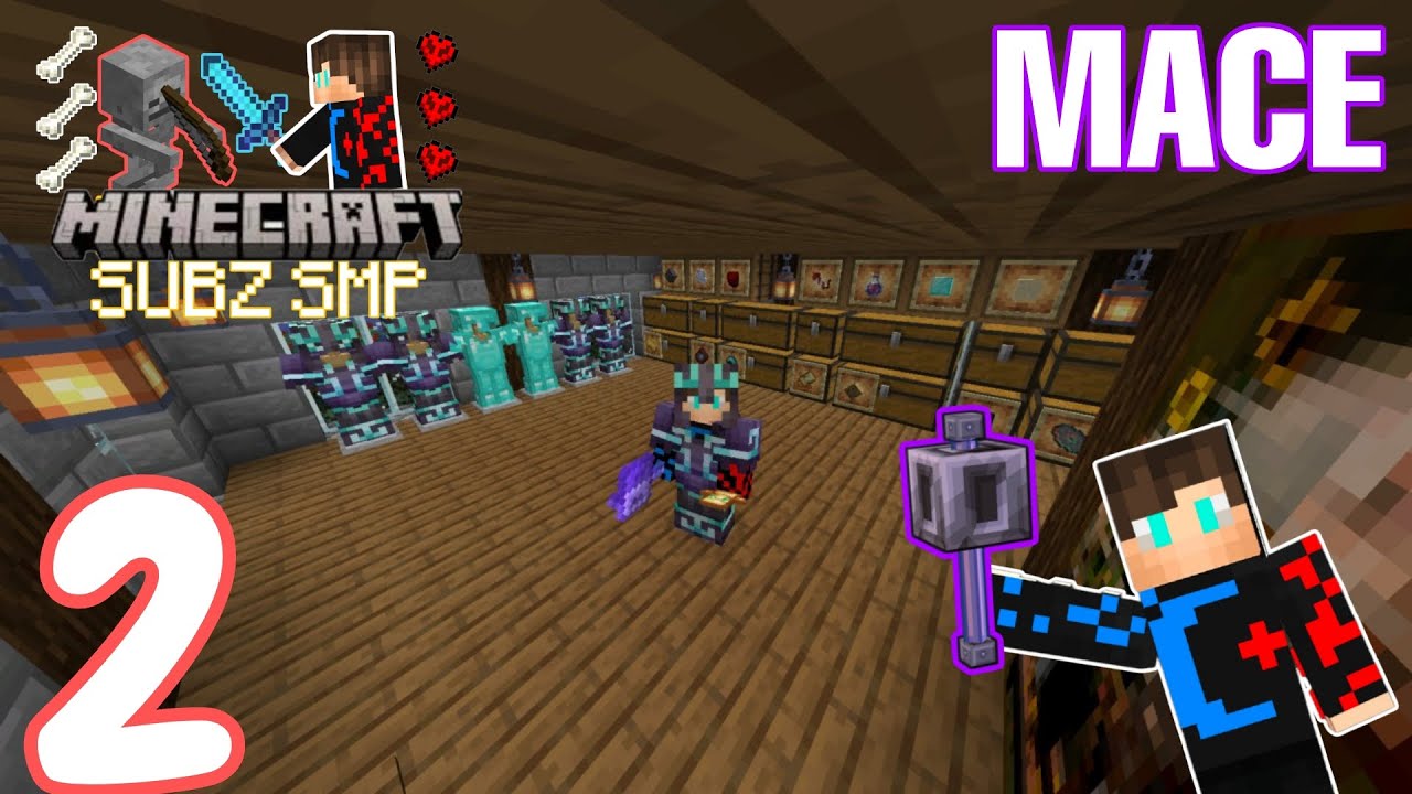Minecraft : SUBZ SMP | Making Netherite Armor And Grinding For Mace | EVIL SMILE GAMING 