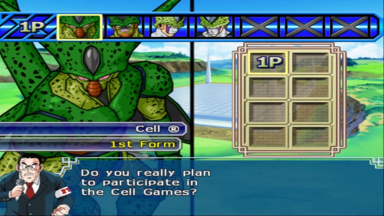 DBZ: Budokai Tenkaichi 3 (PS2) walkthrough - Cell (1st Form)