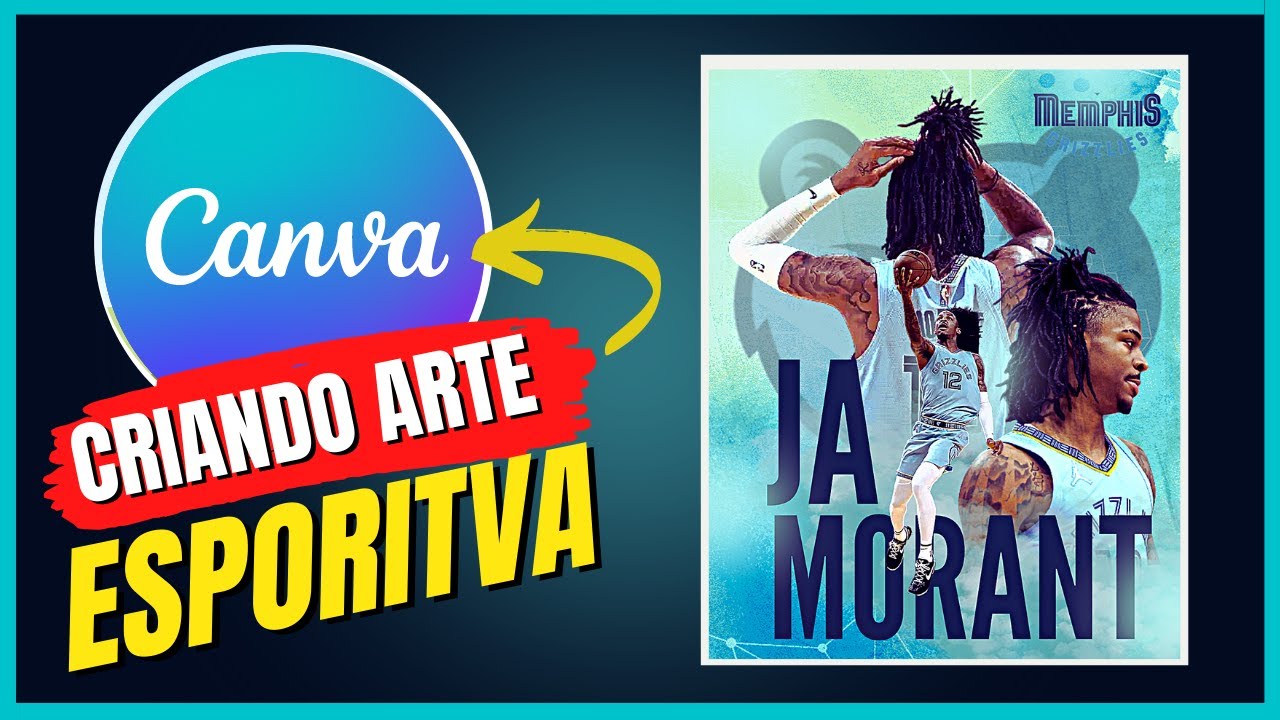 COMO CRIAR FLYER ESPORTIVO PROFISSIONAL NBA  NO CANVA