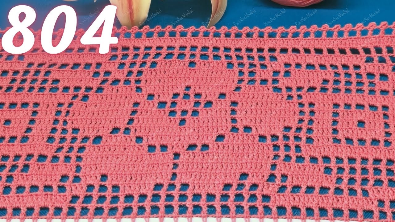 Te presento esta idea de puntilla a vuelta y vuelta, ideal para mantel | Puntilla 804