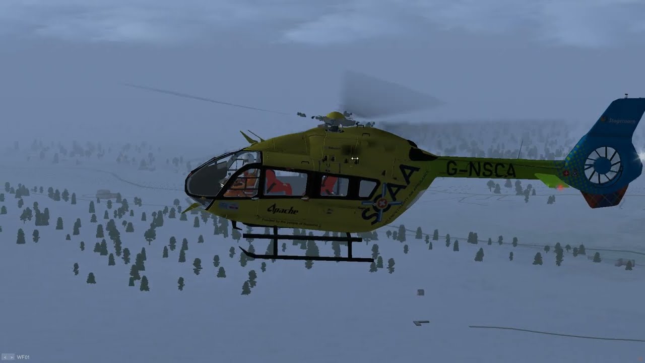 Snowy day in the H145
