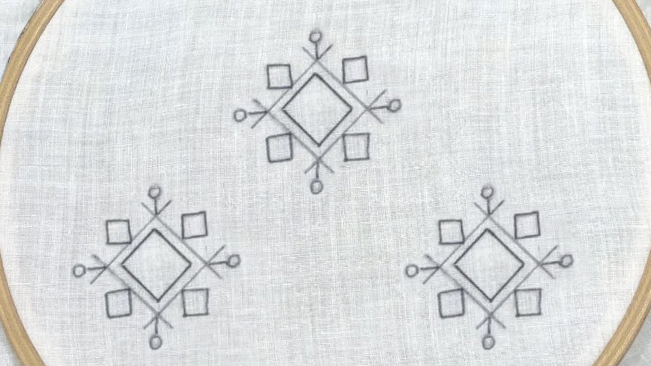 Geometric Mirror Overall Design (Hand Embroidery)