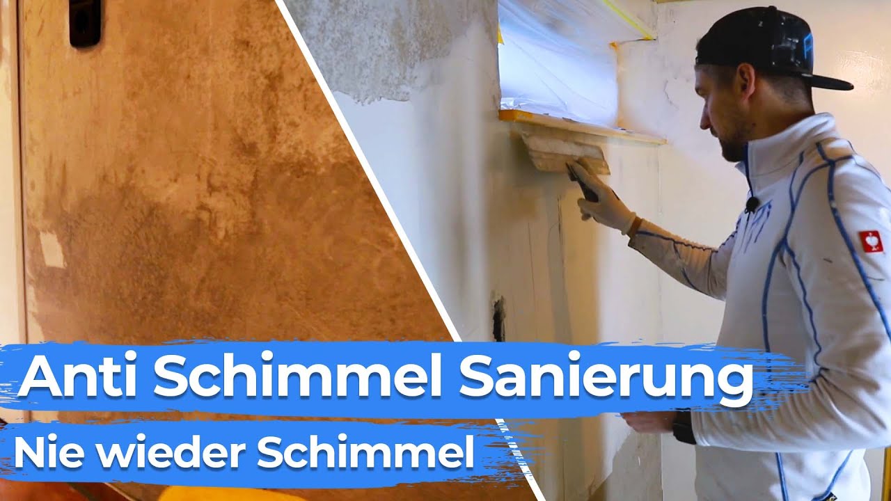 Wand spachteln und streichen nach dem Schimmel entfernen