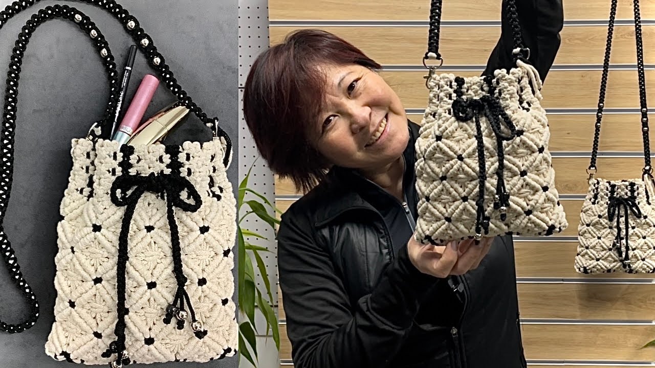 BOLSA EM MACRAMÊ | NÓ QUADRADO | NÓ FESTONÊ | TUTORIAL PASSO A PASSO!