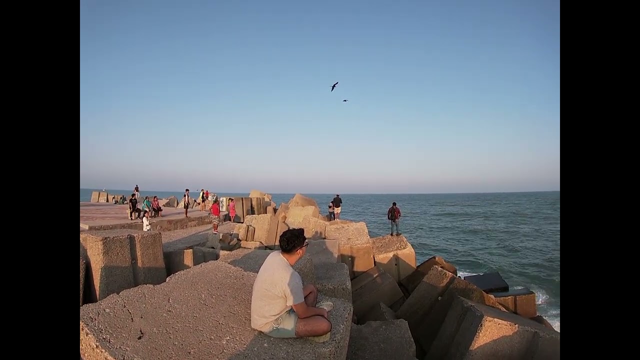Escolleras Playa Miramar @YouTube @Google 