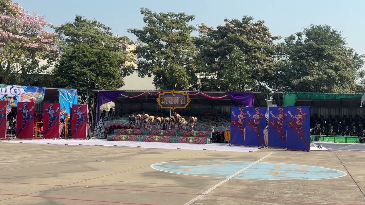 ตรีม : มวยไทย วิทยาลัยพณิชยการบางนา คณะ สีม่วง