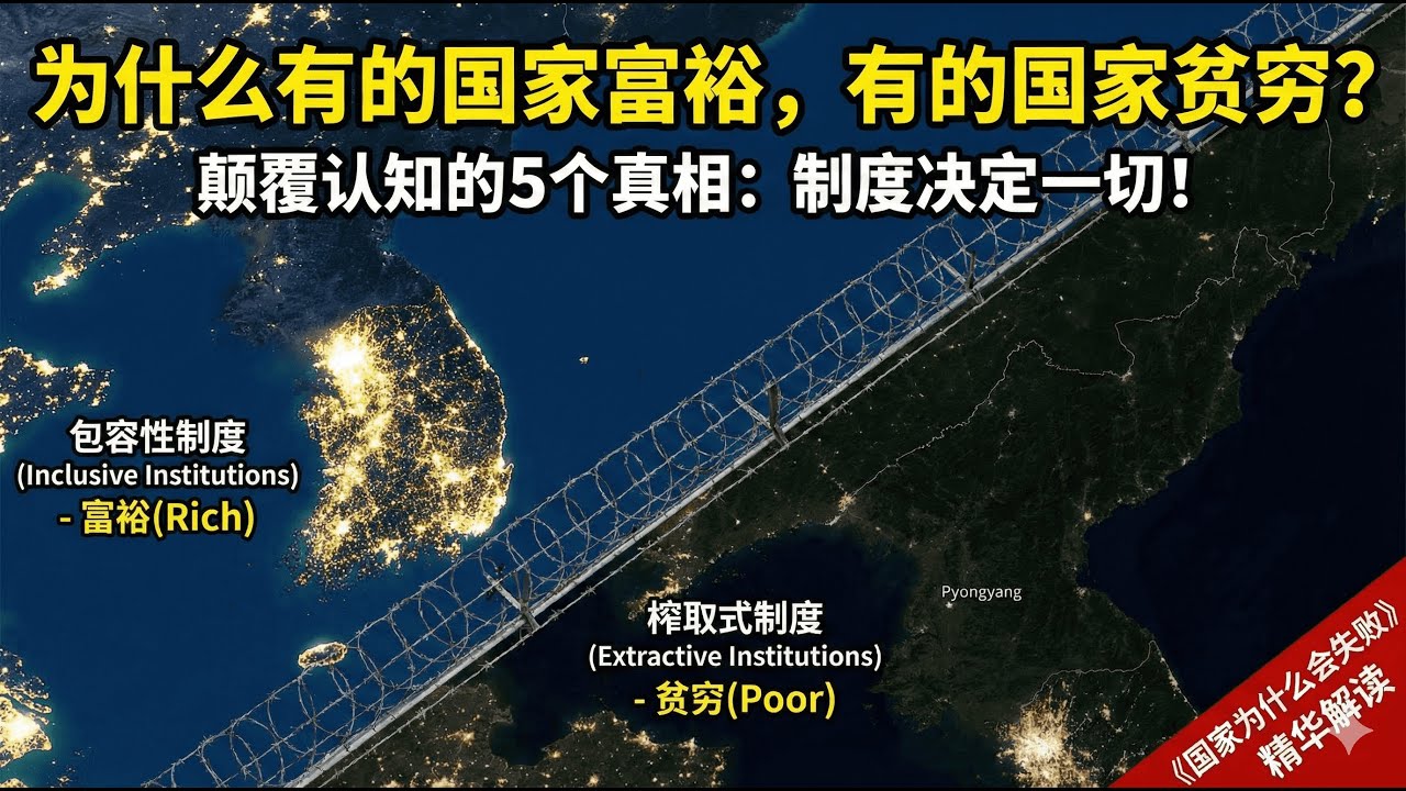 榨取式制度为何注定崩溃？诺奖得主深度解析大国兴衰的底层逻辑 | 读懂《国家为什么会失败》