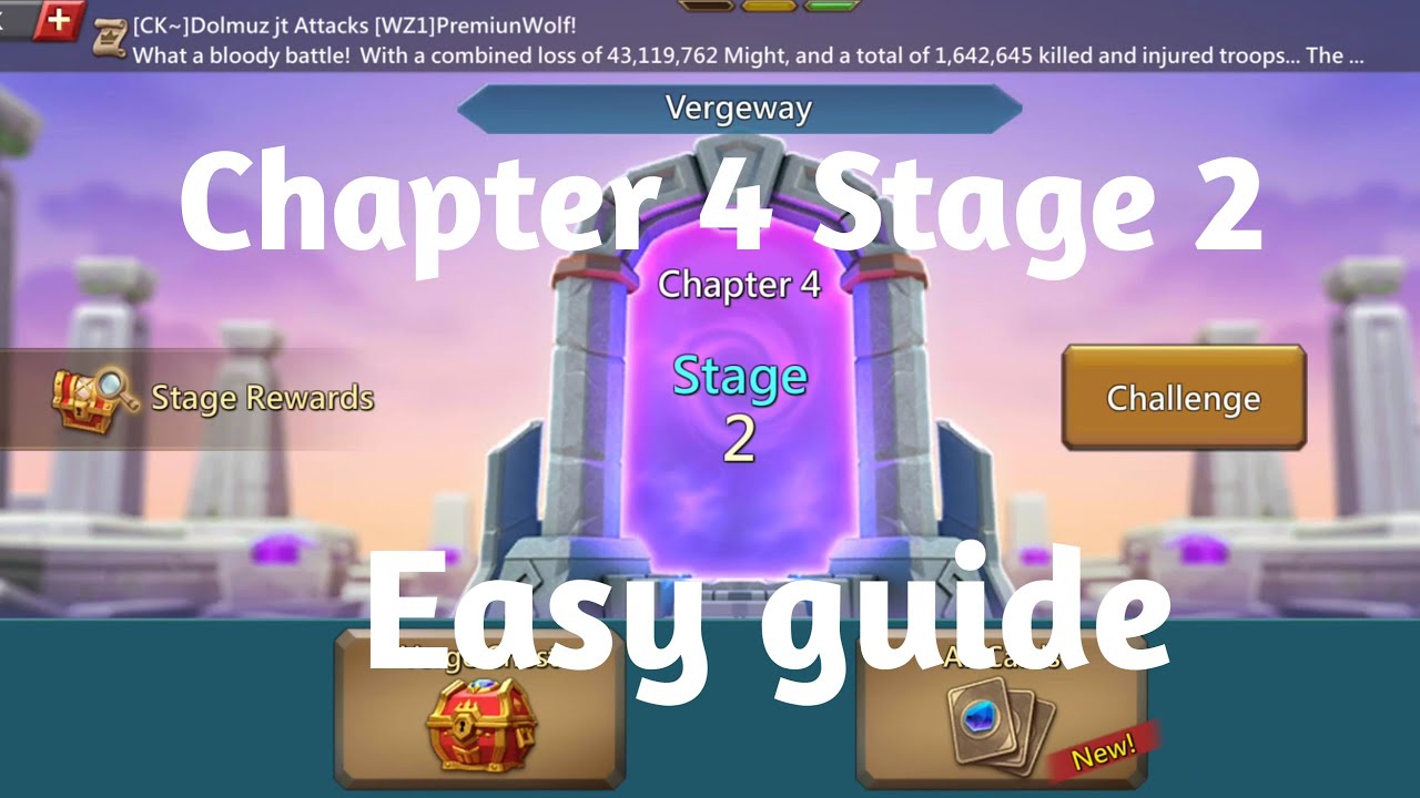 Lords mobile Vergeway Chapter 4 Stage 2 easiest guide
