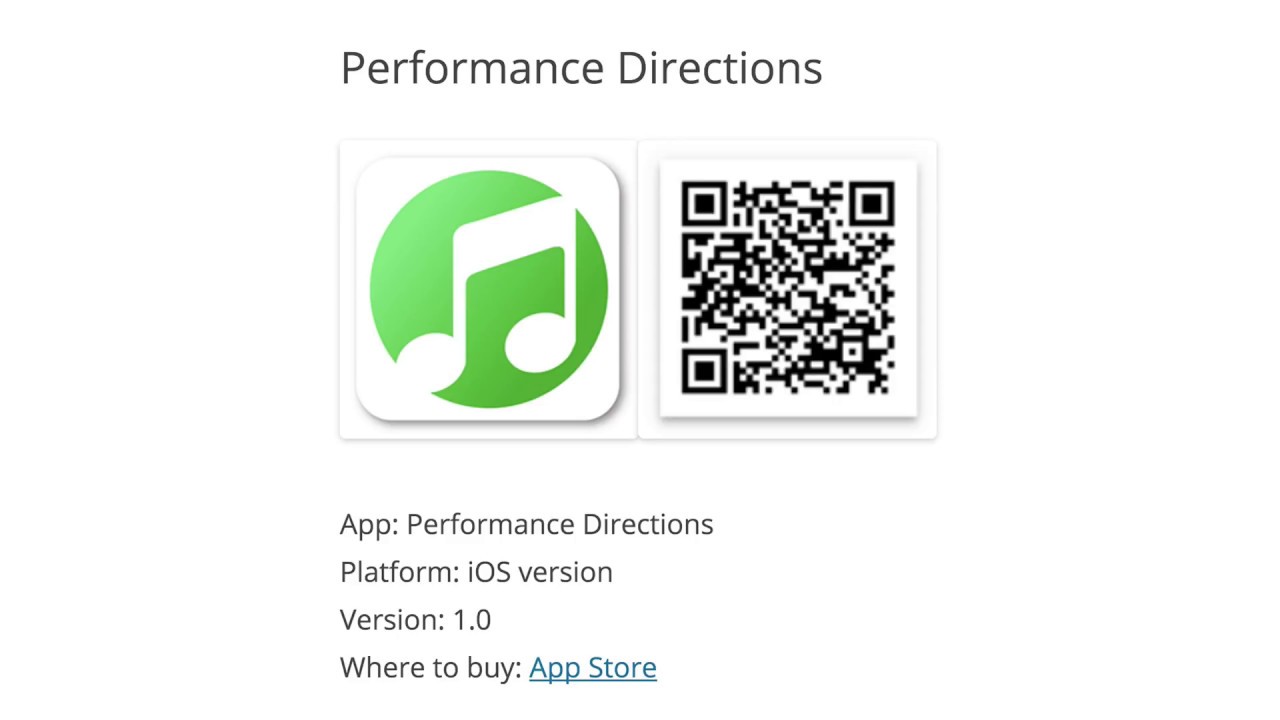 Performance Directions iOS