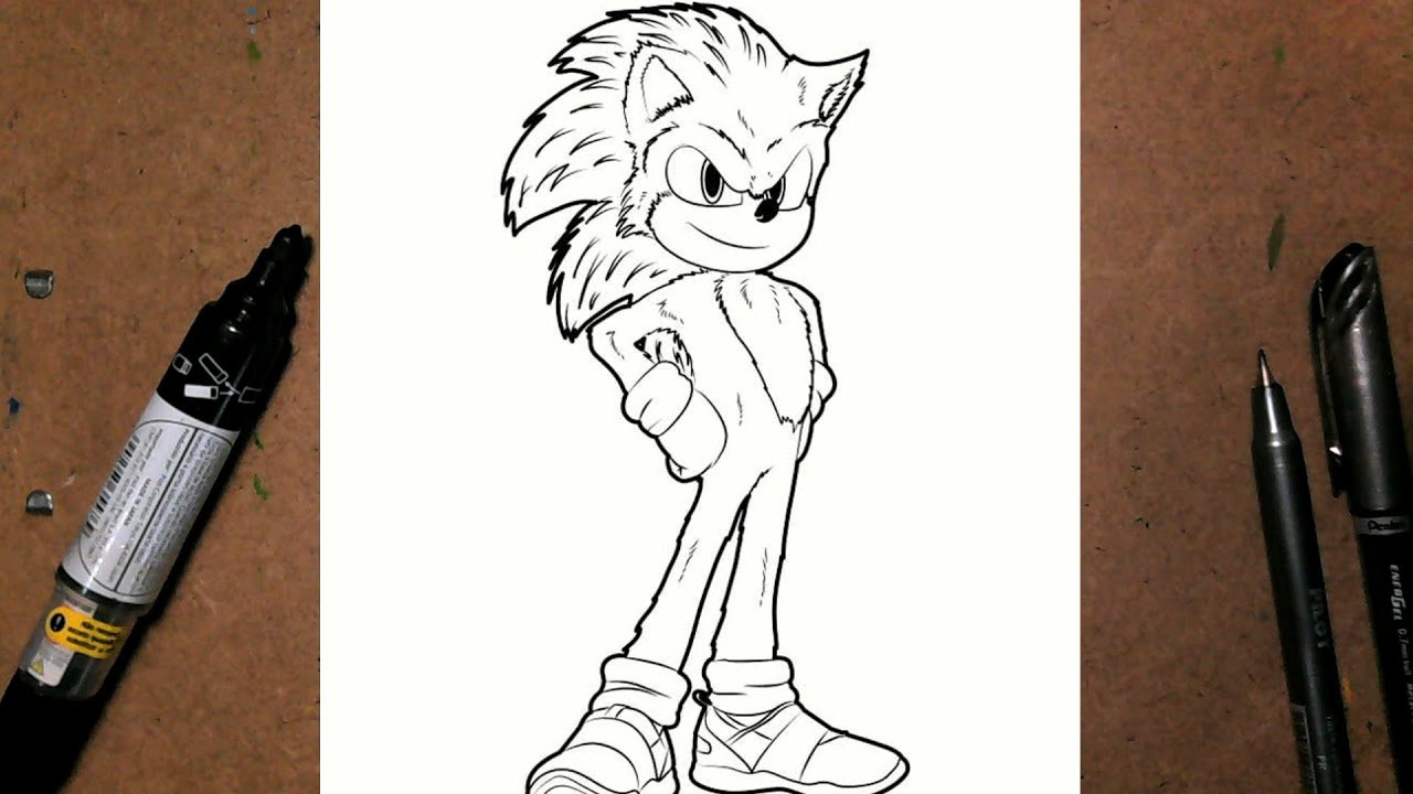 como desenhar o Sonic Facil Facil 💯