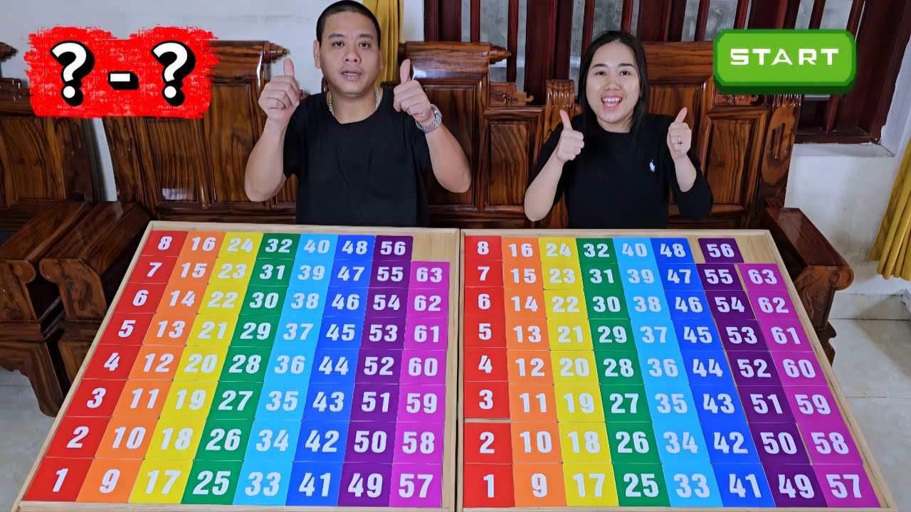 🧠🧠🧠 Numpuz 8x8 Number and Color Puzzle , a vertical family puzzle game💥 level 01