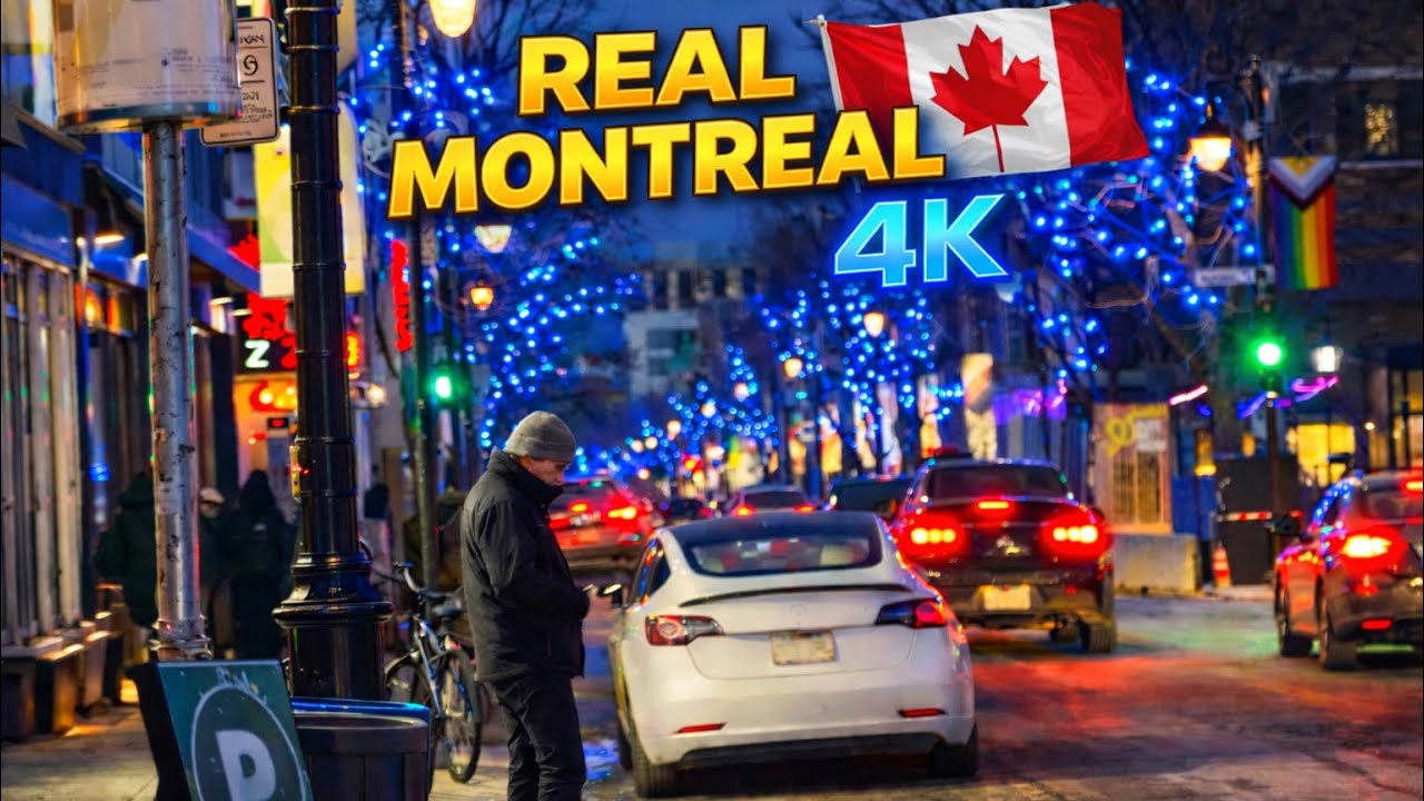 MONTREAL EVENING WALK |  No Filters, No Editing-Just REAL CITY LIFE 